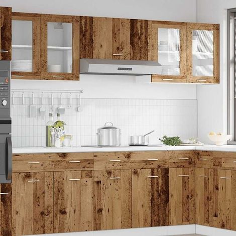 Étagère Murale Suspendue Style Rétro en Bois d'Ingénierie, Meuble de Rangement Flottant pour Salon ou Bureau, Design Lyon, 80 x 31 x 60 cm (1/5)