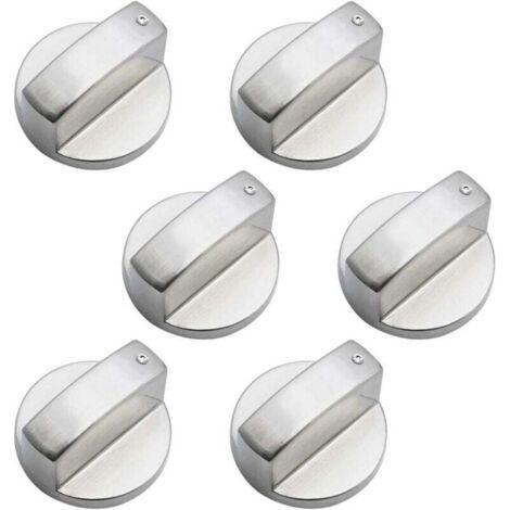 6 Pièces Boutons de Commande Universels en Métal Bouton Cuisinière à Gaz 6mm boutons de contrôle universels bouton de poêle pour cuisinière à gaz cuisinière four plaque de cuisson