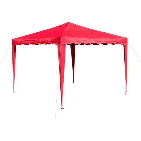 Tonnelle pliante/ pavillon pliable 3x3 m - Couleur rouge