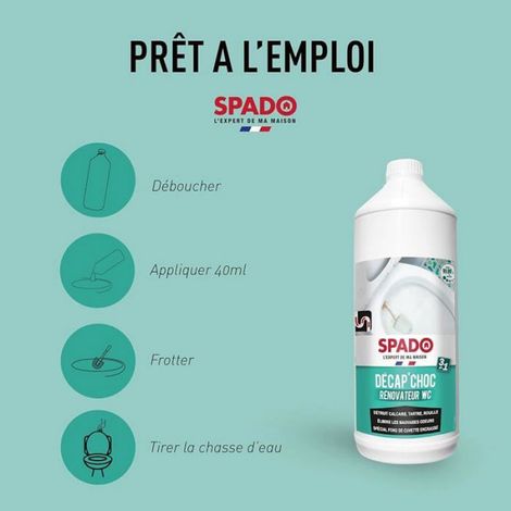 Rénovateur WC - Nettoyant Décapant pour Fond de Cuvette - Désinfectant et Désodorisant - 1 L - Lot de 2 (1/5)