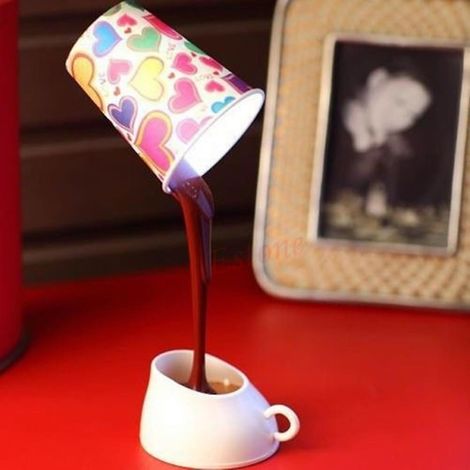 Lampe de table romantique pour la maison, veilleuse à piles USB LED, lampe LED à monter soi-même, idéale pour verser le café.