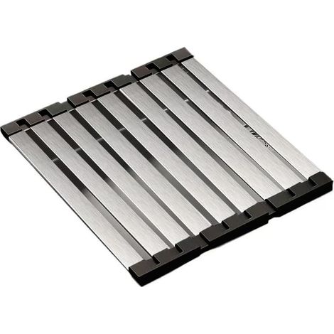 Abtropffläche für Spülbecken, 45 cm (17,72 Zoll) Durchmesser, 580 g (1,28 lb), robuster Edelstahl 304, rutschfeste Silikonkanten (1/3)