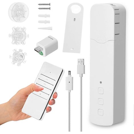 Leiser Vorhangmotor mit Perlenband, Zahnrad, Timer, Sprachsteuerung und WLAN-Empfänger für Tuya (1/5)