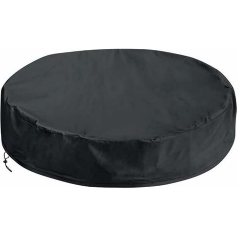 Runde Spa-Abdeckung, runde Spa-Abdeckung, UV-beständige, winddichte Badewannenabdeckung mit elastischer Kordel am Saum, Outdoor-Spa-Badewannenabdeckung (245 x 30 cm) (1/5)