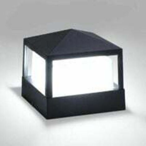 Lampe de Poteau Lampe Pilier Portail Lampe D'exterieur lumiere colonne lampe Villa IP65 etanche Aluminium jardin paysage pelouse porte cloture entree lumier, Blanc Froid [Classe energetique A++],TRIME (1/5)