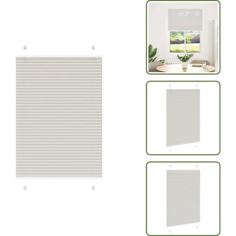 Plissee Hellgrau 95x100 cm Stoffbreite 94,4 cm Polyester - Plissee - Plissees - Faltrollo - Jalousie (1/5)