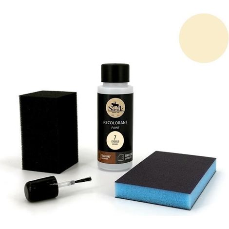 Kit de Retouche de Pintura para Cuero/Sintético (7-COQUILLE) - SOFOLK - Mantenimiento para Asientos y Volantes de Coche, Sofá, Zapatos (1/4)
