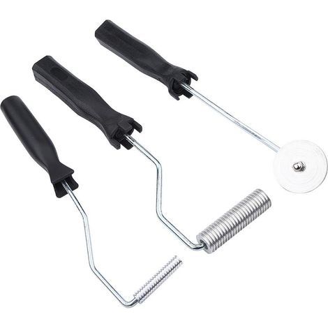 – Rouleau débulleur 3pcs – Outils en aluminium pour résine – Longueur 31 cm – Tête de rouleau 50/70 mm – Nettoyage des bulles d'air (1/4)