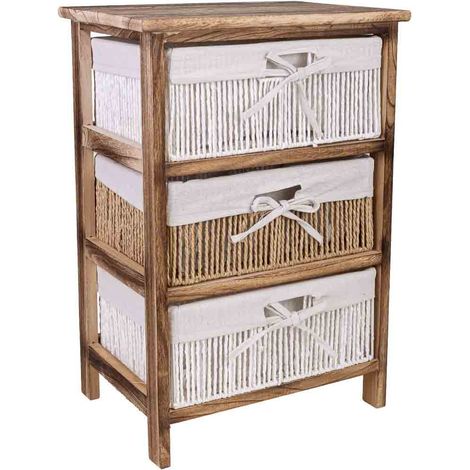 Cajonera de madera marrón 40x29x58 cm (1/5)