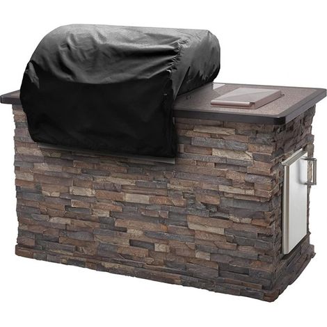 Housse de barbecue encastrable extérieure en Oxford Bâche protection pour inch 420D intégrée,34W30D18H tissu (1/4)