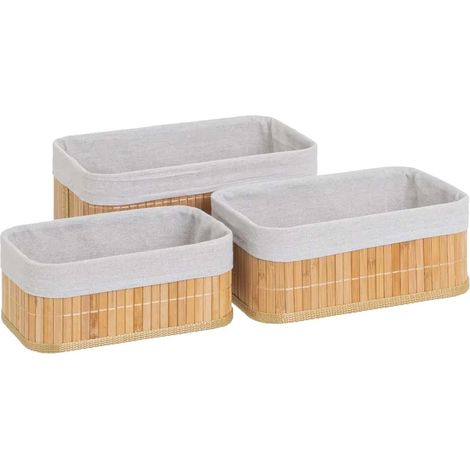 3 panières de rangement en bambou (1/5)