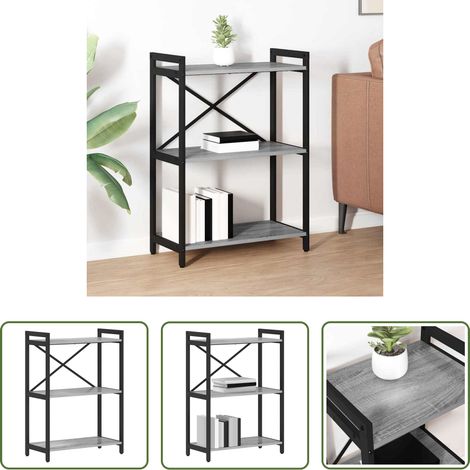 vidaXL Étagère moderne - Étagère Sonoma gris 60 x 30 x 85 cm Bois d'ingénierie (1/5)