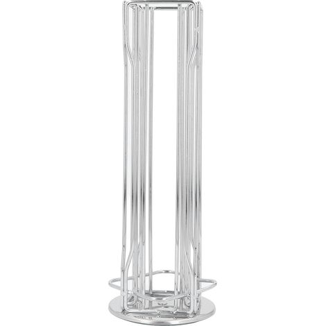 Support à capsules de café rotatif à 360° avec base épaisse antidérapante en fer forgé, compatible avec Vertuoline 20 capsules (argenté). (1/5)
