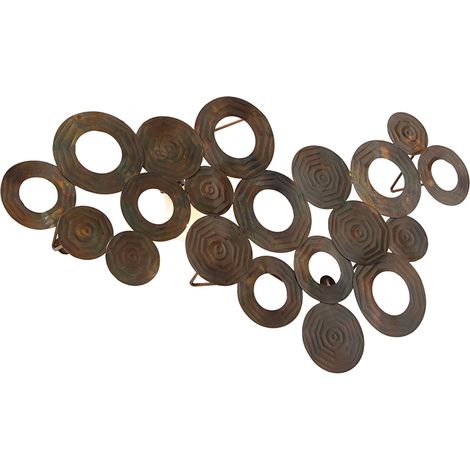 Art Deco Wall Light Copper 77 cm - Circles