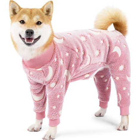 Pyjama Chien - Pour Chiens Moyens et Grands - Rembourré et Chauffant - Anti-chute de Poils - Style Vêtement d'Intérieur - 1 Pièce (1/5)