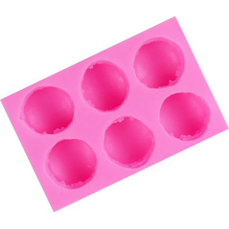 Macaron Forme Cuisson Moule Macaron Style Moule Macarons faisant moule silicone pour les décorations de gâteaux fondants cuisson pâte de gomme bonbons au chocolat pâte polymère savon boules bain rose (1/5)