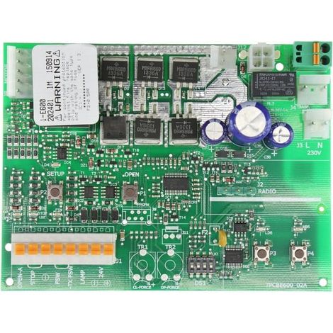 Carte électronique de commande FAAC E600 24V pour moteur de porte sectionnelle DOLPHIN D600 63003655 (1/2)