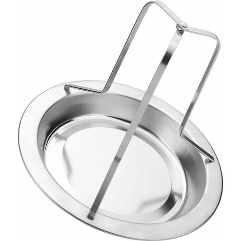 VURAHOME -1 ensemble de support de rtissoire de poulet vertical en acier inoxydable canette de bière support vertical de poulet de rtissoire avec lèchefrite pour four (1/4)