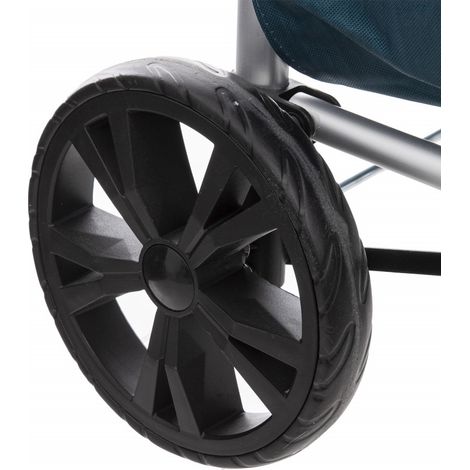 Chariot de marché pliable 2 roues Alu Atmosphera - Couleur: Bleu canard (1/3)