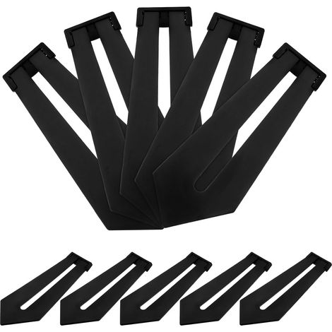 10 Pièces Support Dorsal de Chevalet pour Cadre Photo en Plastique Noir, Simple et Décoratif, pour Bureau Cuisine, pour Affichage et Organisation (1/5)