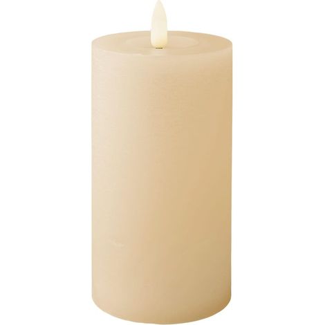 Candela di cera LED color crema, ø7 x 15 cm (1/3)