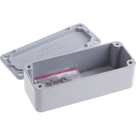 Boîtier RS PRO en Fonte d'aluminium, 89.1 x 35 x 30.3mm, Gris, Blindé ( Prix pour 1 )