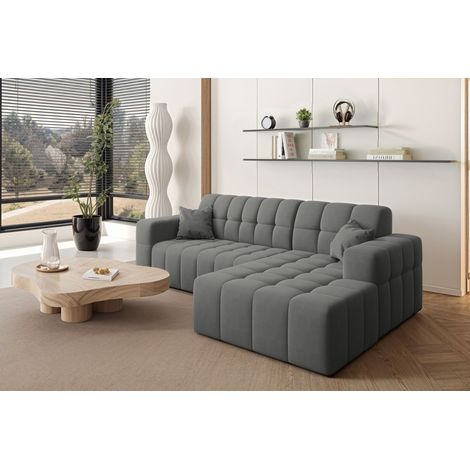 Ecksofa L-förmiges Nimes-Eckmöbel links/rechts Anthrazit Rechts (1/5)