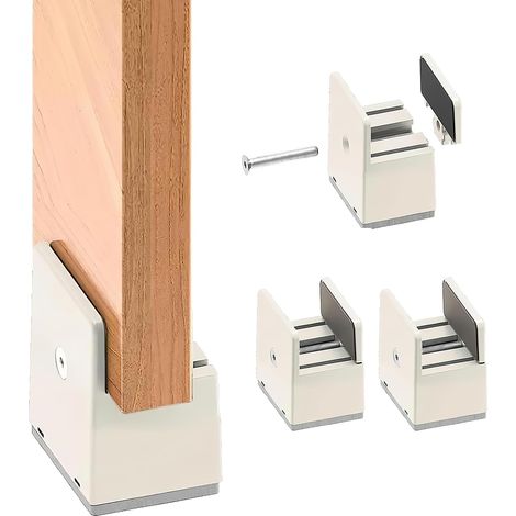 4 pièces Rehausseur de meubles 5 cm, Rehausseur de table réglable pour largeur de 10-37 mm Carré Rehausseurs, Rehausseur de chaise avec pince à vis, Élévation de lit Rehausseur de meubles (1/5)