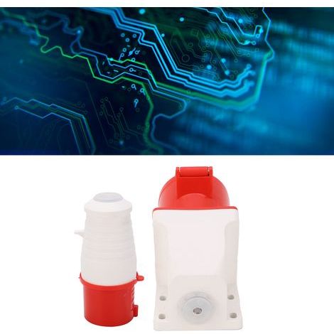 Prise industrielle 32A 380V-415V 4 broches pour montage en surface, connecteur triphasé robuste (1/5)