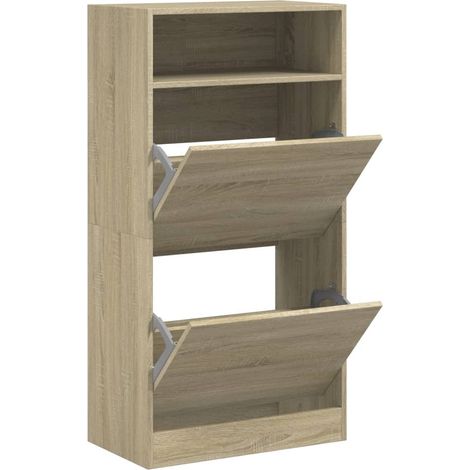 Maison Exclusive - Zapatero de madera de ingeniería roble Sonoma