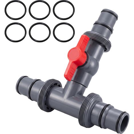 Raccord de tuyau de piscine 3 voies, adaptateur pour tuyaux de piscine Ø 32/38 mm, connecteur de tuyau pour piscine hors-sol et système de filtration (1/5)