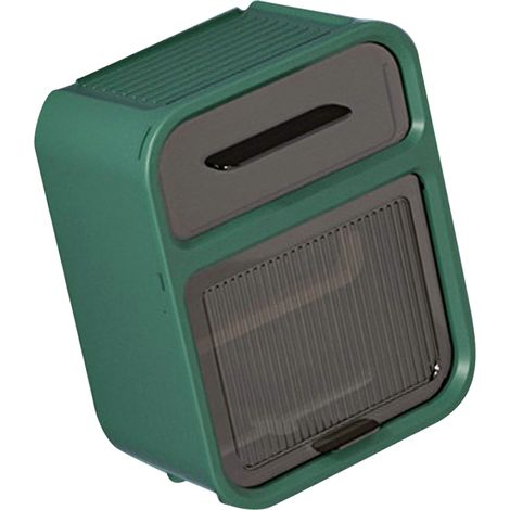 Boîte à papier toilette murale grande capacité, étanche, élégante, décorative et pratique pour la salle de bain, verte (1/5)