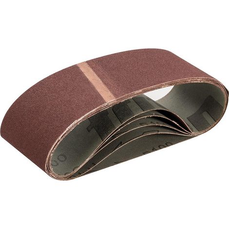 Bandes abrasives, 75 x 533 mm, 5 pcs Grain 100