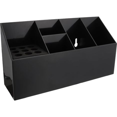 Support de Rangement Noir pour Ciseaux de Coiffure en Abs Boîte de Rangement Salon, Usage Maison Quotidien ou Salon de Coiffure, Léger et Finition Soignée (1/5)