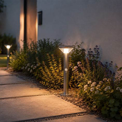 Borne solaire Antonia 200 lumens 50cm avec détecteur de mouvement (1/5)