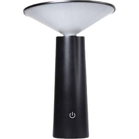 Lampe de Table Sans Fil, Lampe de Table Rechargeable USB, LED Lampe de Chevet Sans fil Tactile Dimmable, 3 Couleurs, Pour Restaurant, Chambre, Extérieur, Noir [Classe énergétique E] (1/5)