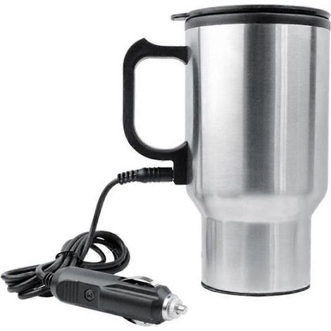 Bouilloire électrique de voiture 450 ml, tasse isotherme portable en acier inoxydable (1/4)