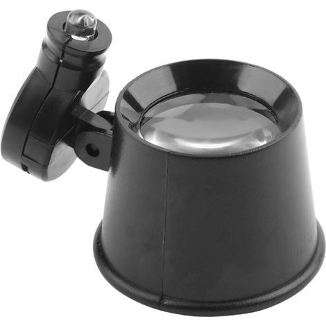 10X Magnifying Eyepiece, Simple Magnifier with Lightweight Glass, LED Light, Strong Impact Resistance, Good Transparency for Watchmakers and Jewelers (1/5)