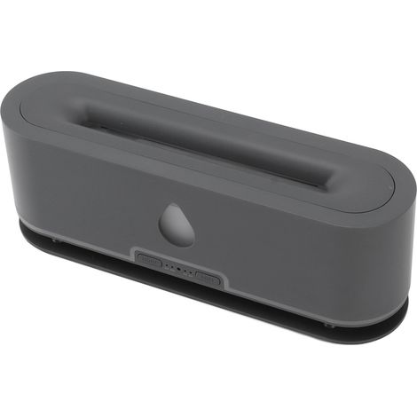 Humidificateur à diffuseur de flamme silencieux avec minuterie 2h/4h, télécommande, fonction aromathérapie et 7 couleurs de lumière. 100-240 V, gris-noir, prise européenne. (1/5)