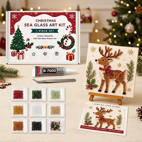 Weihnachtliches Treibglas-Kunstset: Kreative, interaktive 3D-Weihnachtsdekorationen zum Selbermachen – Weihnachtsbaum aus Treibglas -- DTEKGAZ (1/5)