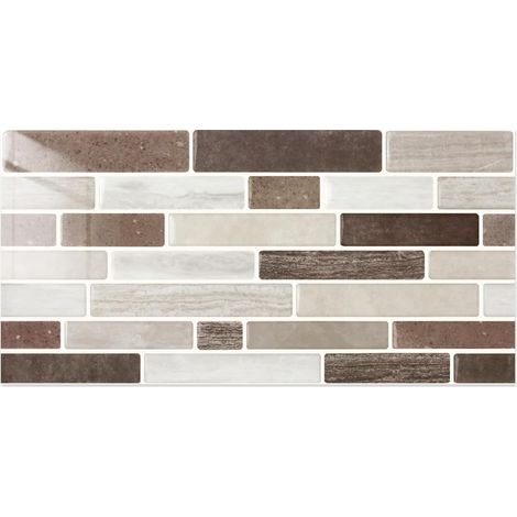 12 Pièces Credence Adhesive pour Cuisine Salle de Bain,15 x 30 cm (1/5)