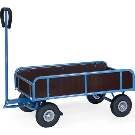 Fetra Handwagen 2-Achser mit 4 Wänden und Polyurethanbereifung, 1145x645mm Ladefläche