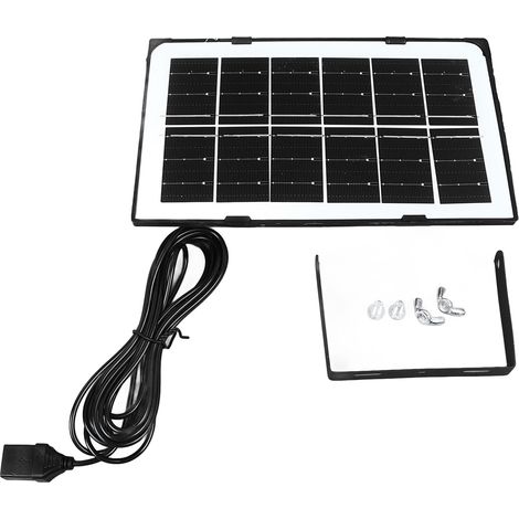 Caricabatterie a pannello solare USB-C, impermeabile IP55 per fotocamera, lampada, lampadina, pompa di ossigeno, piccola luce ricaricabile (1/5)