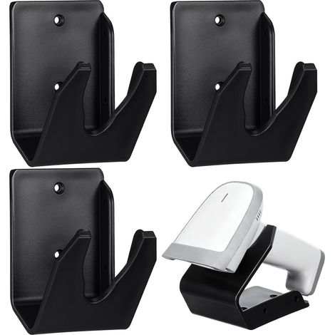 Support de Lecteur de Scanner Portable 3 pièces en Plastique Noir, Montage Mural sécurisé, adapté pour magasins et entrepôts (1/5)