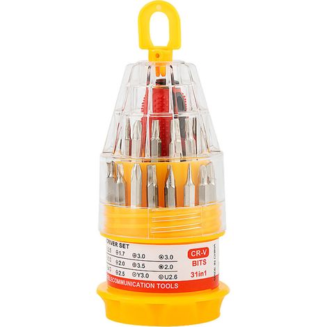 Jeu de 31 tournevis en acier carbone 45 pour réparation électronique et téléphone portable