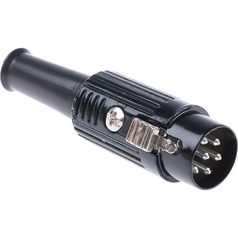 Connecteur DIN RS PRO, 6 contacts, Mâle, Montage sur câble ( Prix pour 1 )