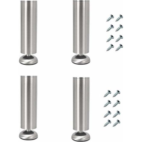 Verstellbare Möbelfüße aus Edelstahl – 4er-Set, 20 cm hoch, verstärkte Ausführung, für Couchtische oder moderne Möbel