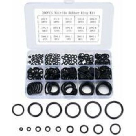 200 pièces O-Ringe, 15 tailles de gomme, O-Ring-O-Ringe pour l'isolation des Rohren, Rohrleitungen