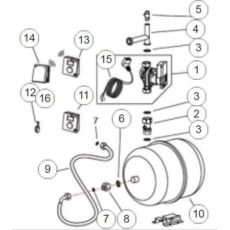 Atlantic 074609 Kit hydraulique HT avec sonde radio