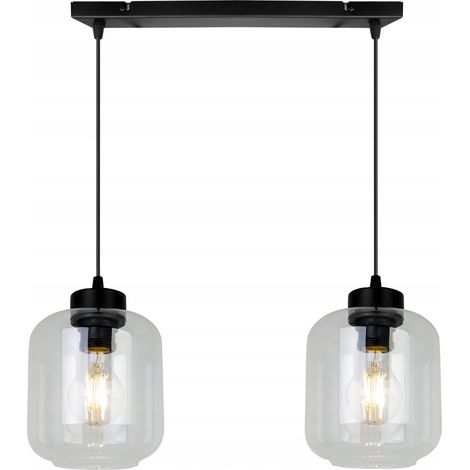 Suspension moderne et élégante avec abat-jour en verre (1/5)
